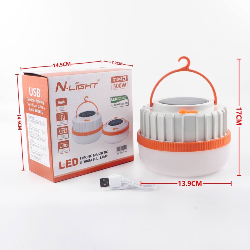 چراغ شارژی Q-104T با طول 14cm